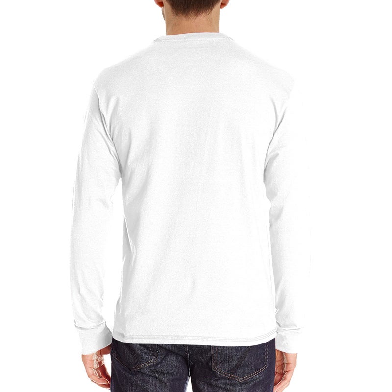 PEGENO Men's Casual Slim Fit Long Sleeve Henley T-Shirts Cotton Shirts (US Large, A4 White) - Image 2